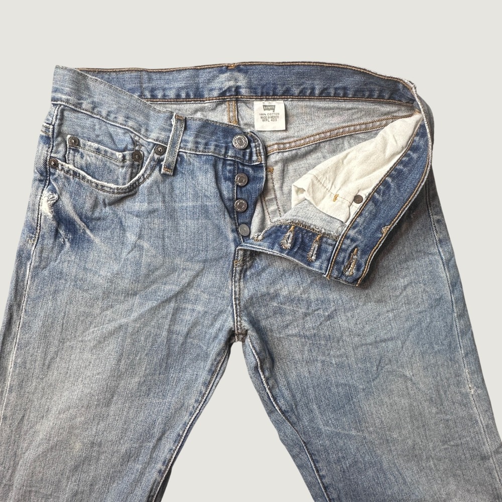 Vintage Levi's 501 Jeans Mens 28x32 (30x30) Blue Button Fly Straight Leg Denim